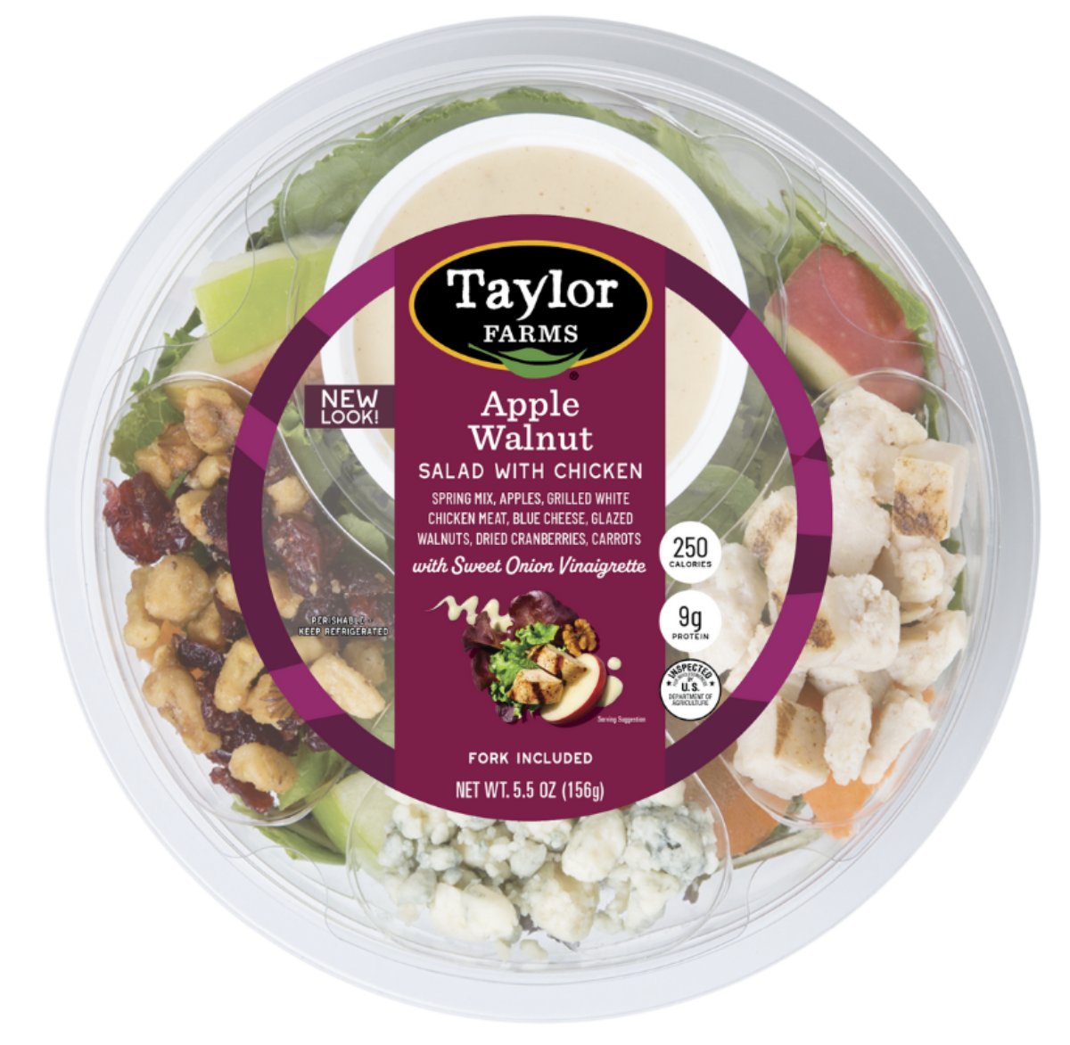 Taylor Farms Apple & Walnut Chicken Salad Kit Bowl, 5.5 oz - City Market