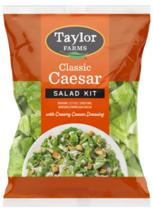 Taylor Farms Classic Caesar Salad Kit, ready in less than 3 minutes