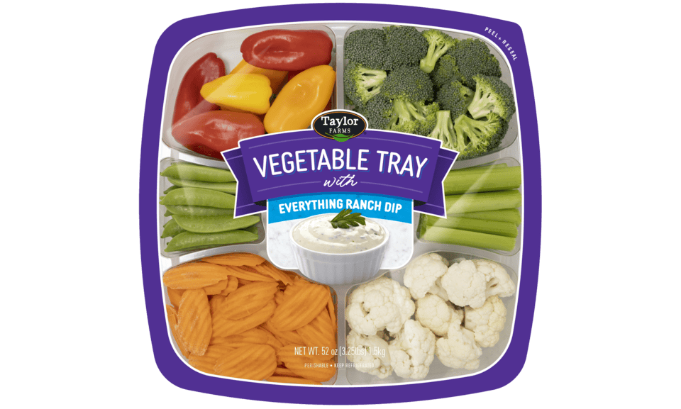 52-ounce veggie tray with ranch dip