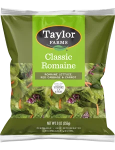 Fresh Taylor Farms classic romaine lettuce, perfect for salads and healthy meals.