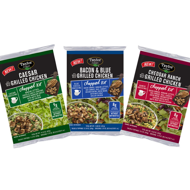 Taylor Farms Launches Chopped Salad Kits with Premium Grilled Chicken