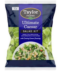 Taylor Farms salad packs in my Ello container for dinner on ICU