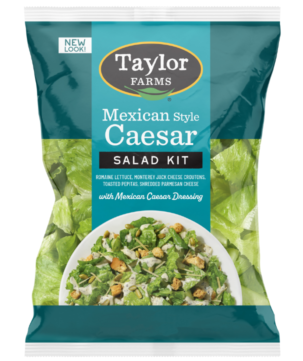Taylor Farms Mexican Style Caesar Salad Kit, ready in less than 3 minutes