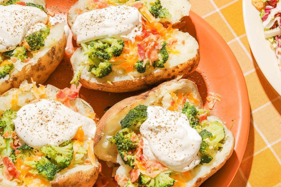 Broccoli and Bacon Cheesy Stuffed Potatoes