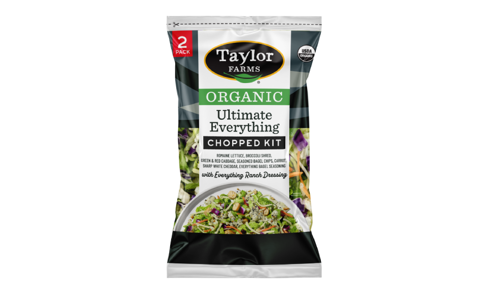 taylor farms organic ultimate everything chopped salad kit package