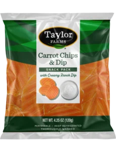 taylor farms carrot chips and dip snack pack