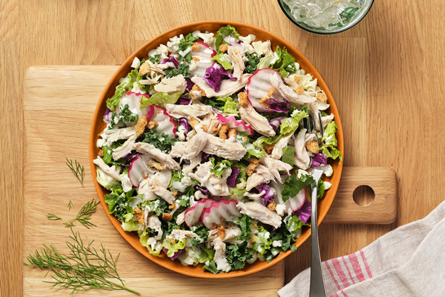 Dill-icious Chicken Salad in a large bowl