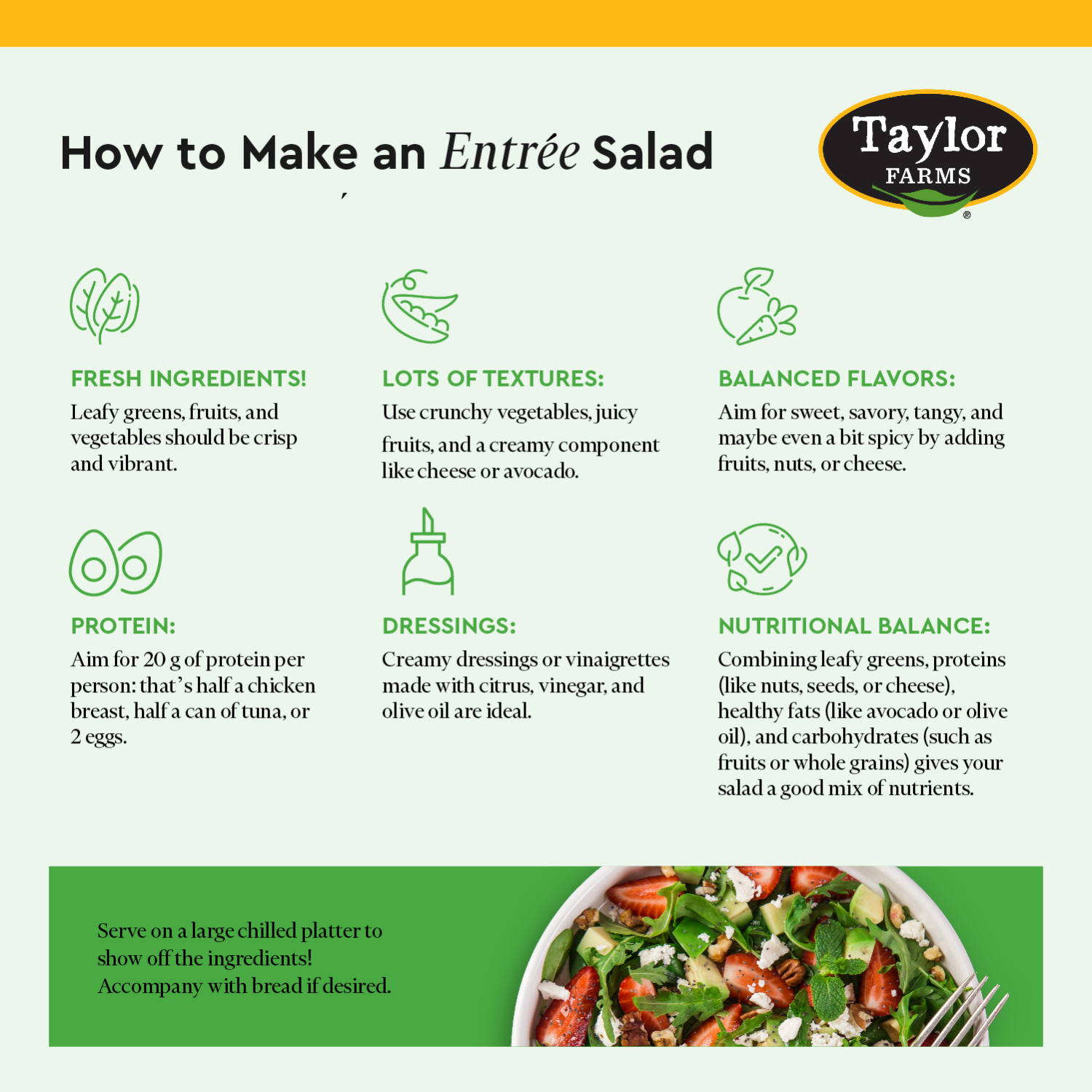 How to Make an Entree Salad infographic