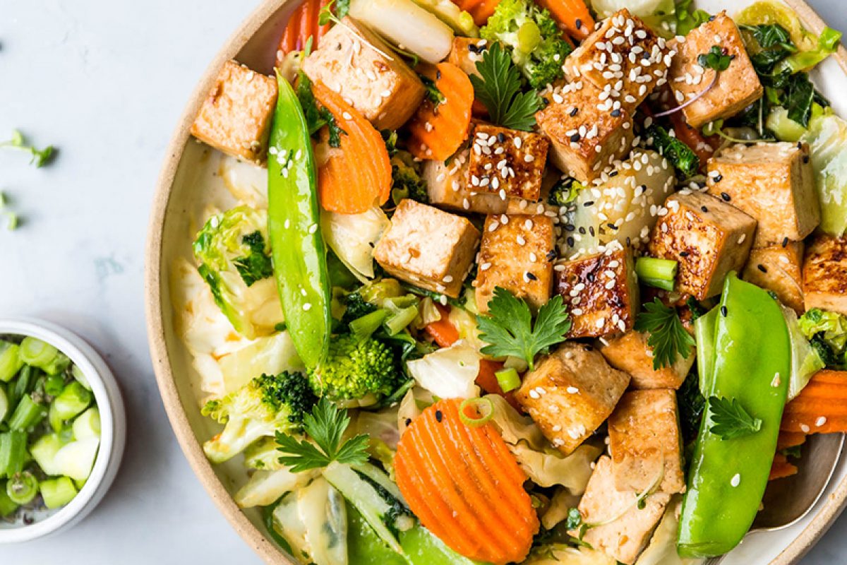 Ginger Sesame Tofu & Winter Vegetable Stir-fry Featured Image