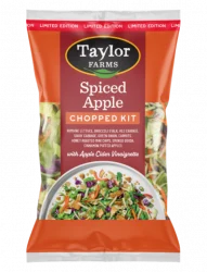 Spiced apple chopped salad kit with fresh greens, apples, and dressing from Taylor Farms.